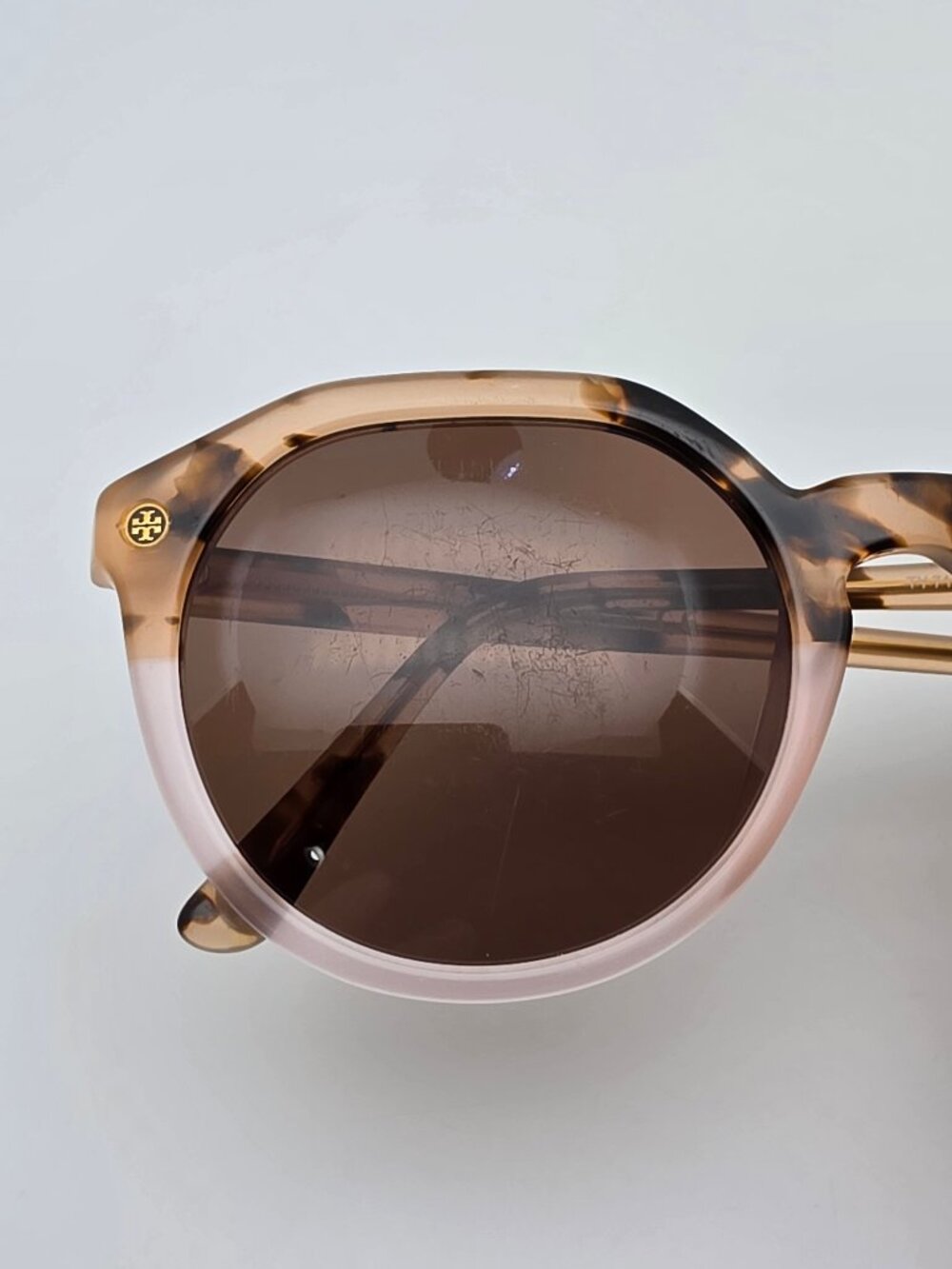 Tory Burch TY7130 1754/73 Blush Tortoise Pink Frame Brown Lens Sunglasses 52mm - Picture 16 of 16